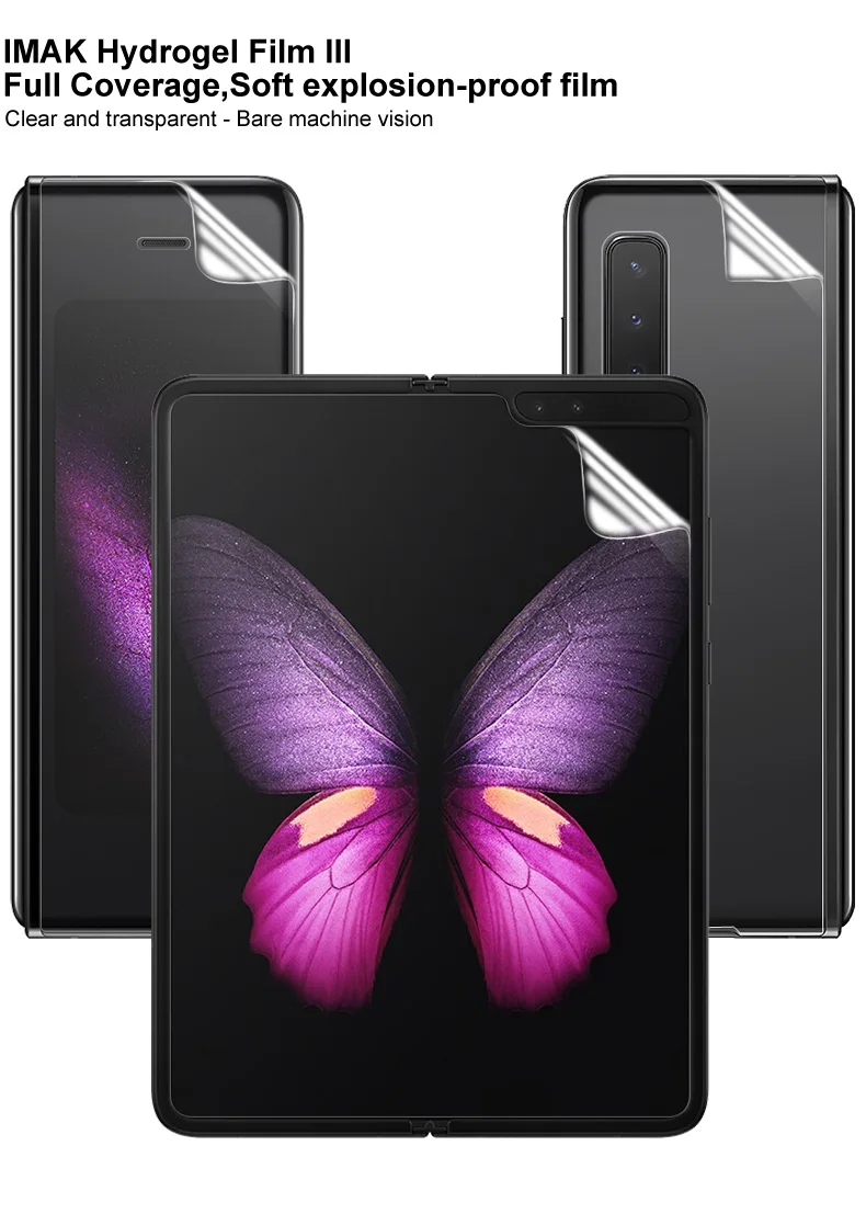 IMAK Hydrogel 3 III пленка для samsung Galaxy Fold Phone screen+ внутренний экран+ задняя защитная пленка мягкая защитная пленка
