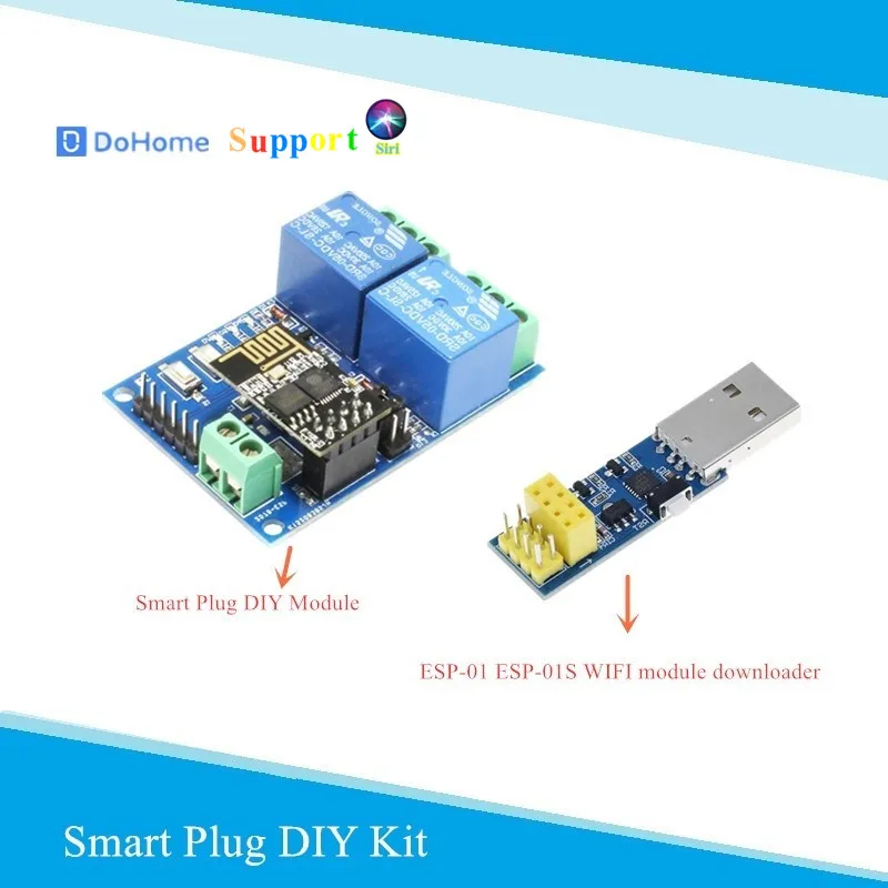 DoHome DIY Smart Plug двухтуннельная WiFi умная розетка Поддержка Siri (без Apple MFi) не требуется