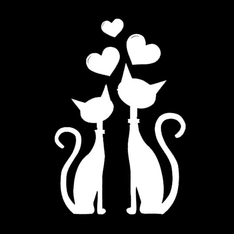 

Cat Lovers Love Car Window Decoration Vinyl Decals Creative Body Cover Scratch Car Sticker