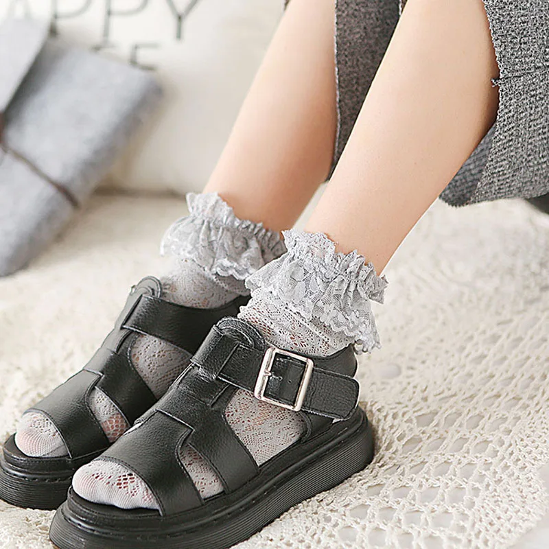 5 пар/лот качество женский осень зима кружевные носки для хождения по японский