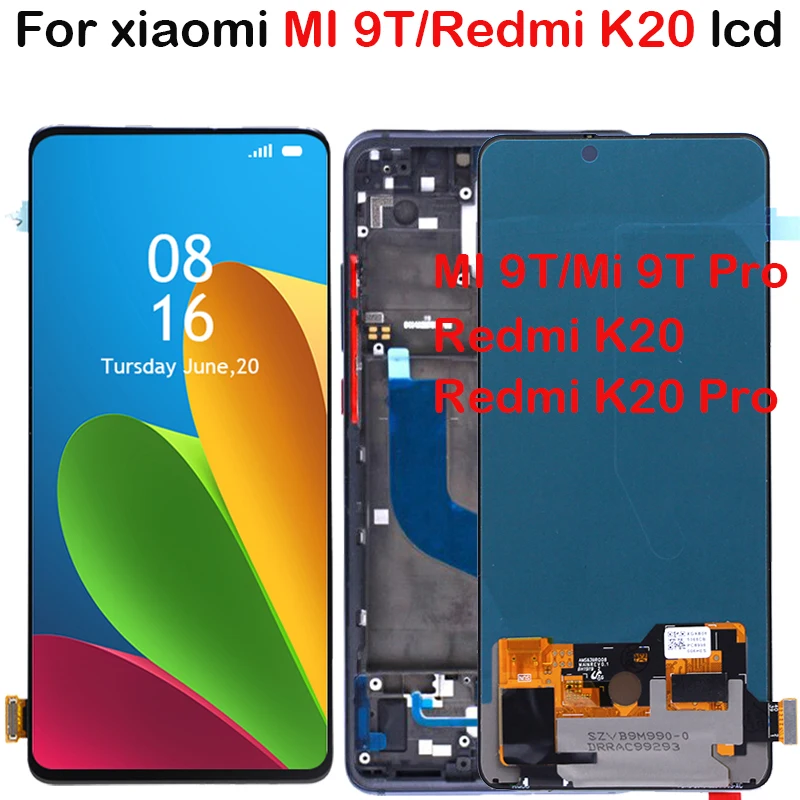 Жк дисплей для XiaoMi MI 9T жк Redmi K20 дигитайзер сенсорного экрана в сборе Xiaomi Mi pro /