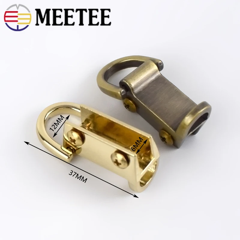 2/4/10pairs Meetee Metal Buckles Bag Leather Clip D Ring Handbag Side Clasp Hooks Buckle Bags Hanger Hardware Sewing Accessories | Дом и сад