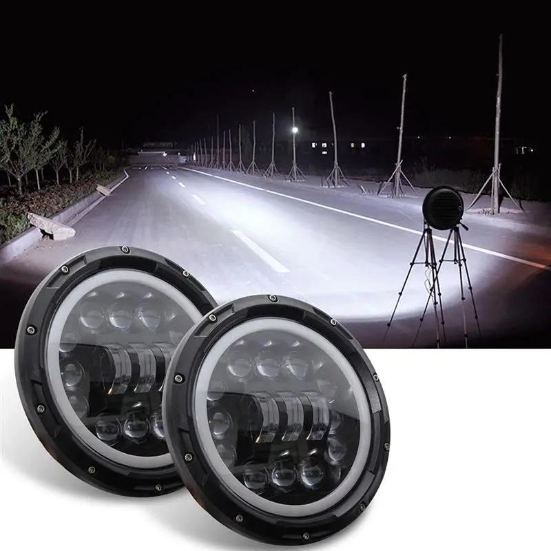 

400W 7 Inch Round LED Headlight Waterproof Car Headlamp For Jeep Wrangler
