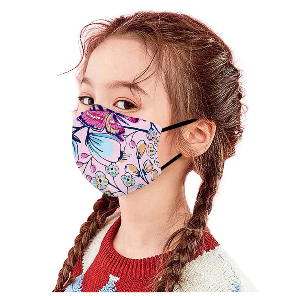 

Reusable Dustproof face Mask Childrens Fashionable Print Mask Outdoor Mouth Mask