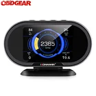 Бортовой компьютер KONNWEI KW206 Obd 2, Автомобильный сканер OBD2, датчик расхода топлива, температуры воды, цифровой дисплей HUD