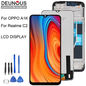 new 6 1 for oppo realme c2 rmx1941 rmx1945 lcd display touch screen digitizer assembly replacement parts for oppo a1k cph1923 free global shipping