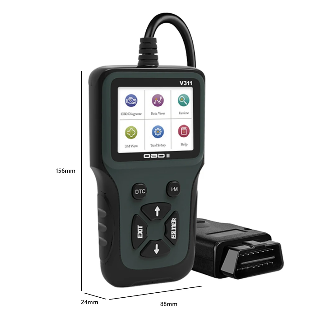 

Car Code Reading Card Car Fault Detector Car Diagnostic Tool OBD2 Scanner with Display V311 OBD2 Multi-functional Portable Tool