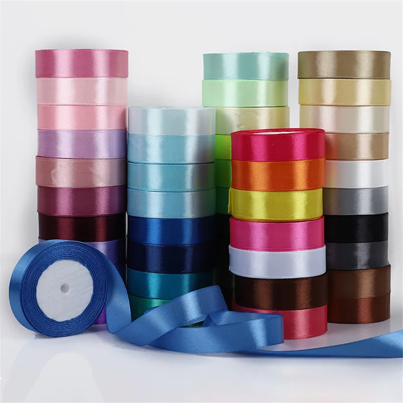 

2cm Width 22 Meters Polyester Ribbons for Gift Packaging Flower Wrapping Material Morandi Colors Decorative Ribbon Bow Wholesale
