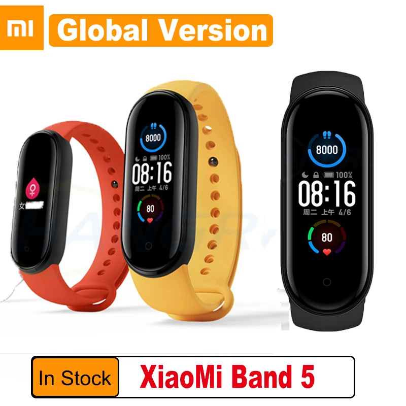 Глобальная версия Xiaomi Mi Band 5 Смарт браслет Miband Браслет фитнес трекер Bluetooth