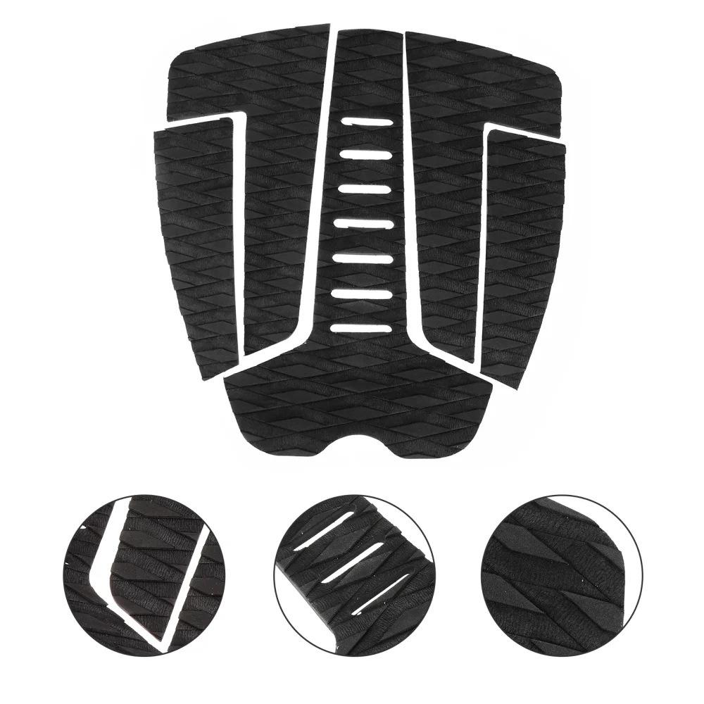 

1 Set 5pcs EVA Surfboard Tail Pads Anti-slip Pads Surfboard Accessories (Black)