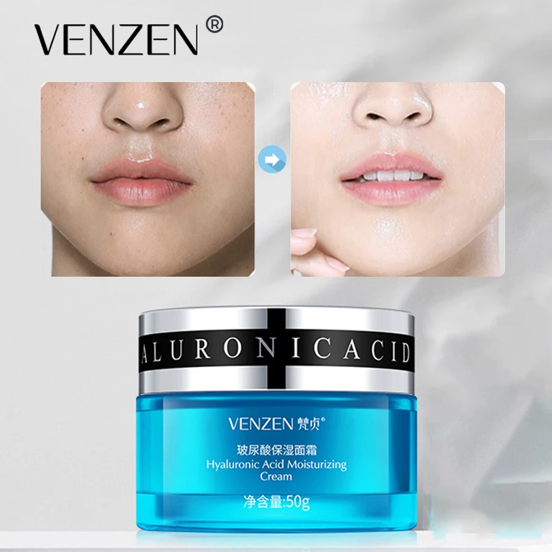 

VENZEN Hyaluronic Acid Face Cream Firming Lifting Anti-Aging Remove Wrinkle Whitening Brightening Moisturizing Facial Care 50g