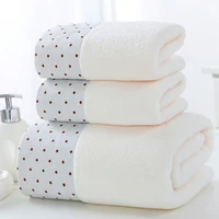 1set pure cotton plain bath towel 32s towel beach towel large square towel three piece set thick and absorbent soft