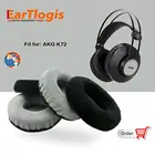 EarTlogis бархат Замена амбушюры для AKG K72 K-72 гарнитура Запчасти наушник крышка Подушка 