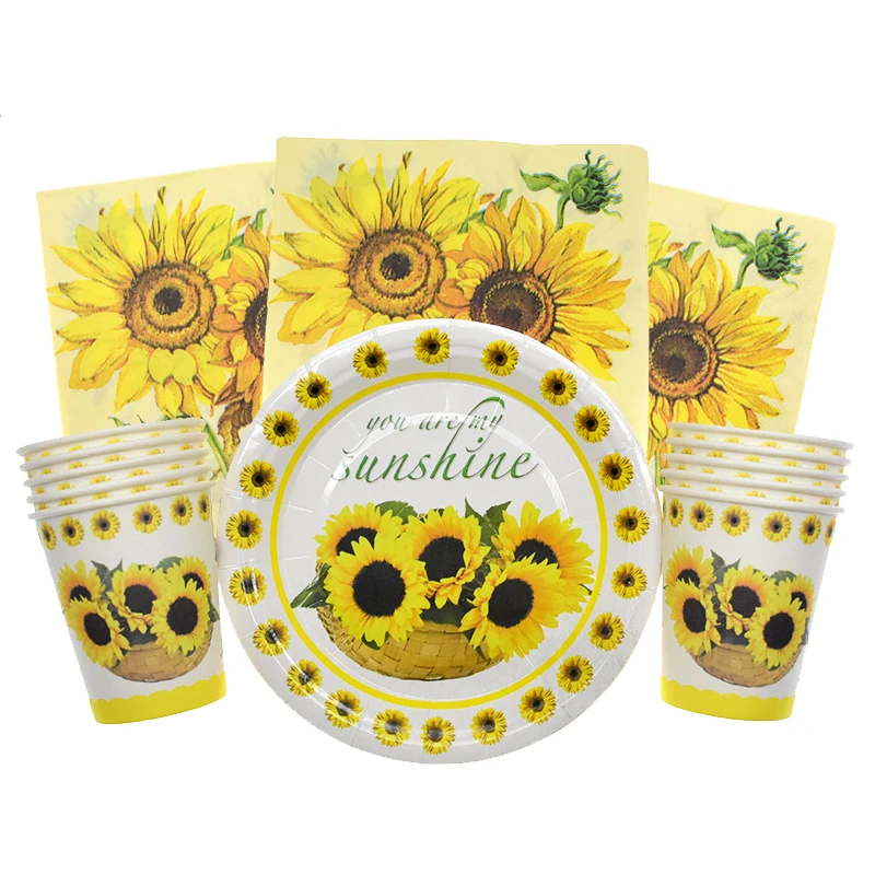Подсолнечника День рождения украшения комплект поставки подсолнечное baby shower