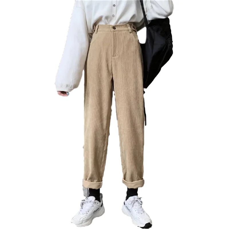 

XS-4XL Winter Velvet Thick New Straight Wide Leg Womens Trousers Autumn Streetwear Chic Pants Women High Waist Plus Size Loose