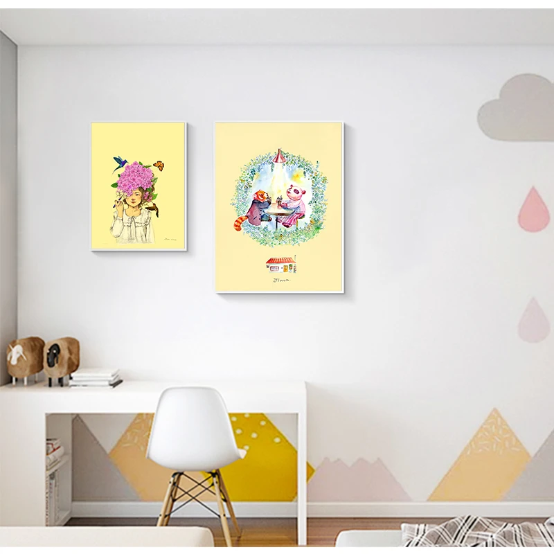 Креативная Картина на холсте из аниме &quotинопланетянин&quot &quotДевушка&quot