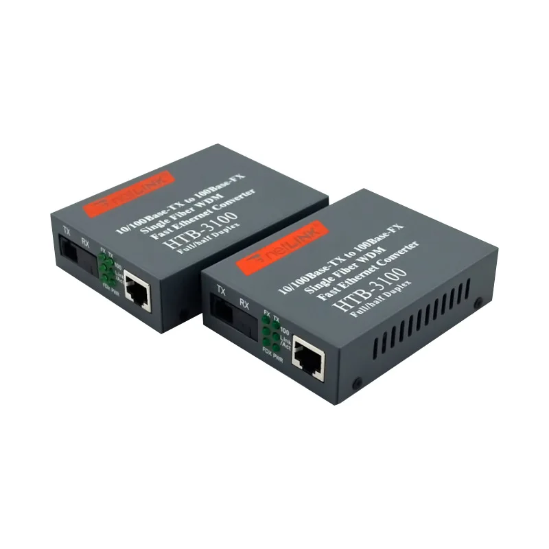 TTH HTB-3100AB media converter 25KM single-mode 10/100m fiber fiber optic transmitter single-mode receiver switch ethernet