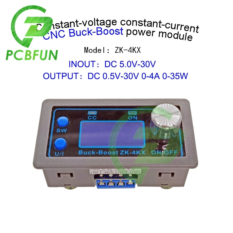 DC Buck Boost конвертер CC CV 5V-30V 4A 5V 6V 12V 24V Модуль питания регулируемый лабораторный