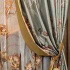 Шторы шелковые с вышивкой для гостиной и спальни