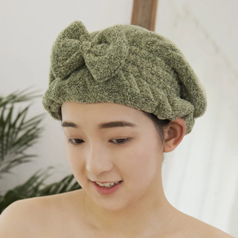 

Hair Drying Towel Ultra Absorbent Convenience Quick Dry Hair Turban Hair Towel Wrap for Women Wet Hair DSD666