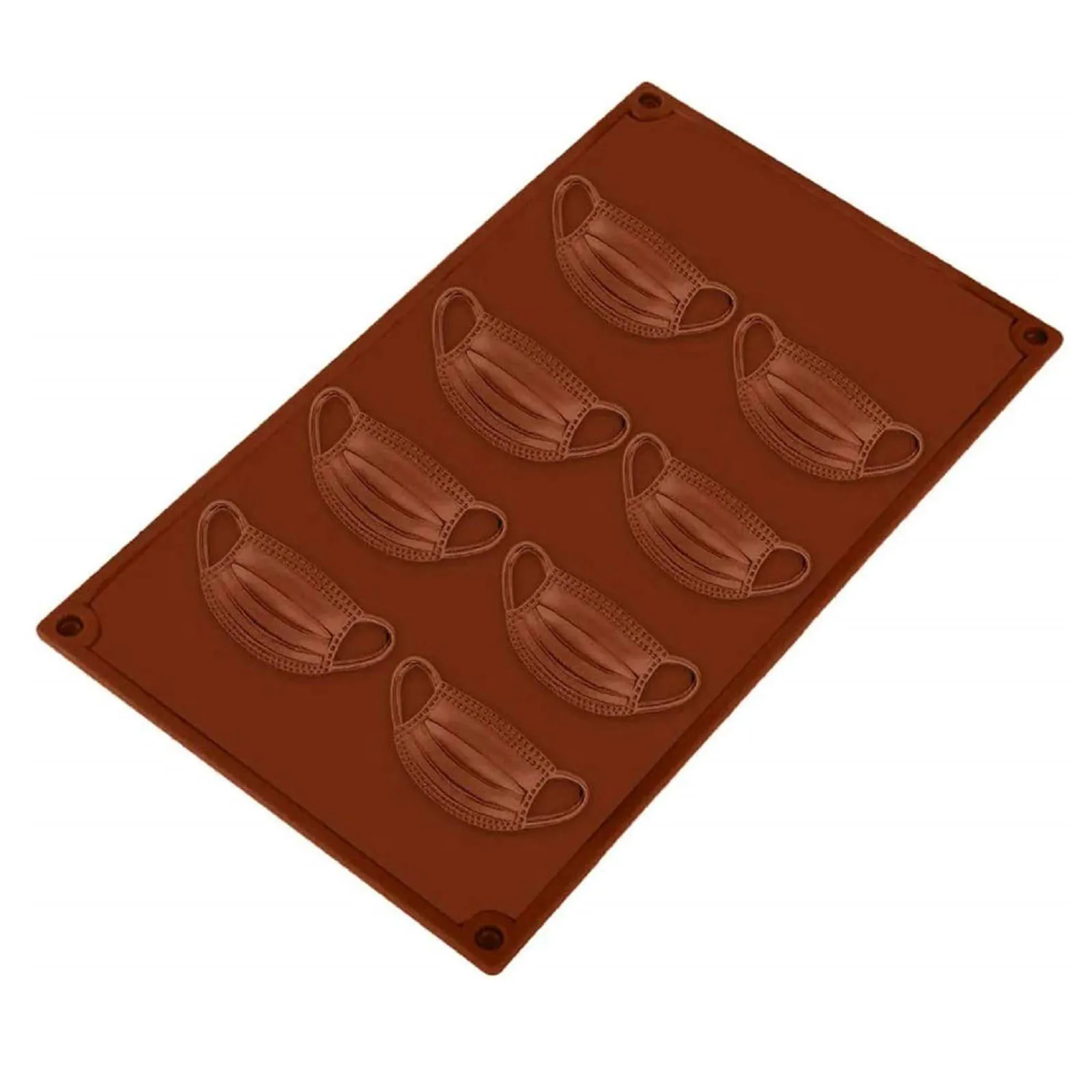 

Candy Mold Baking Tools Color: Coffee Kitchen Shape: Mask Material: Food Grade Silicone Cake Fondant Mould