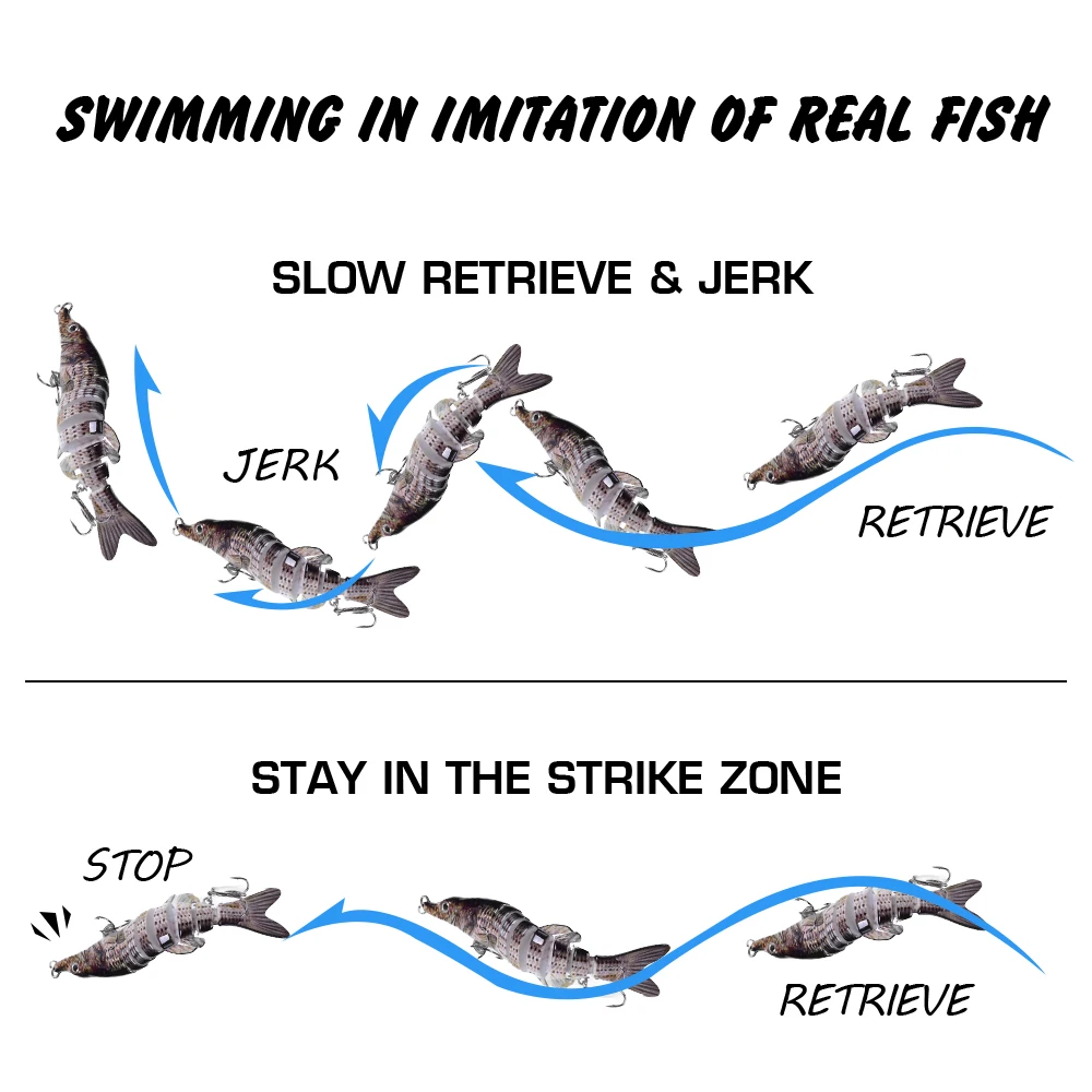 Многошарнирные рыболовные приманки-воблеры приманка для ловли щуки окуня