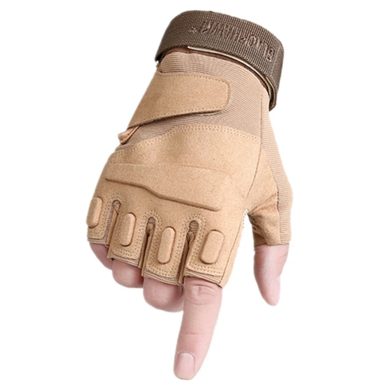 Перчатки мужские тактические Военные боевые митенки с открытыми пальцами