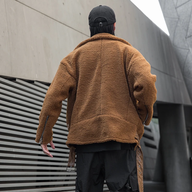 

Good quality autumn winter men Korean style wool bomber jacket man vintage hip hop coat warm fleece jackets jaqueta masculino