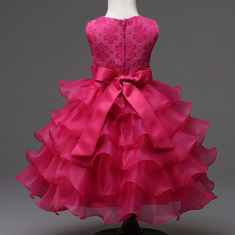 

Fashion Rhinestone Infant Children's Wedding Party Wear Layers Kids Cupcake Ball Gowns Red White Blue Baby Girl Pageant Dress