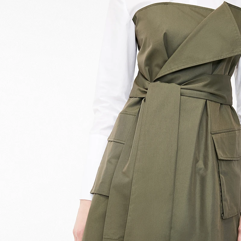 Vero Moda женское платье-трапеция из двух частей на шнуровке | 3191SZ505