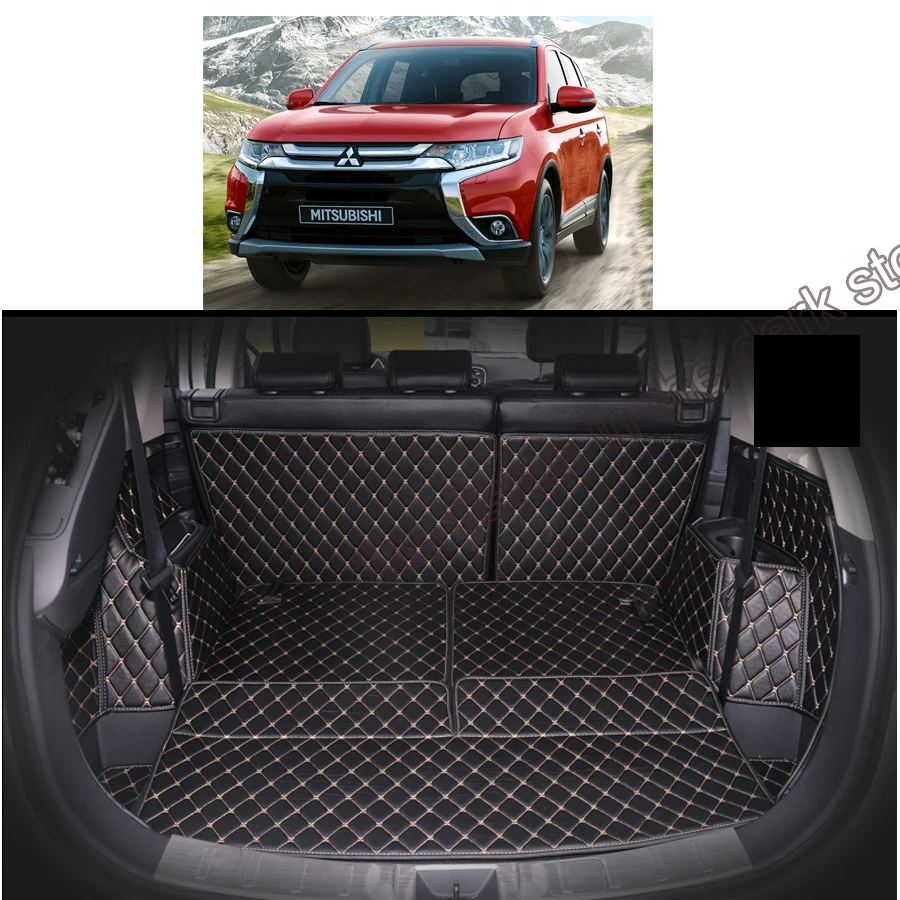 Кожаный коврик для багажника автомобиля Lsrtw2017 подкладка груза Mitsubishi Outlander 2013 2014