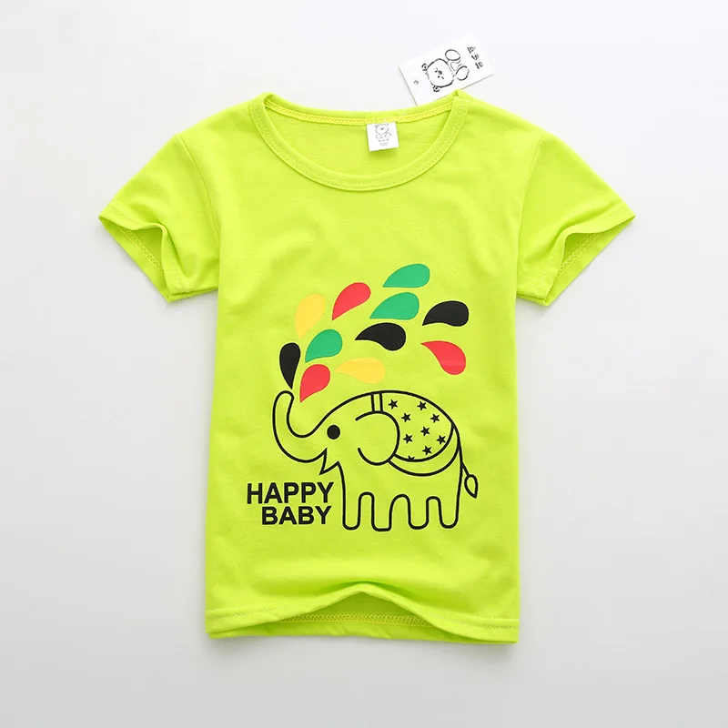

ZWF791 Boys T Shirt Girls Kids Children Tops Cotton Clothing Short Sleeves Summer Clothes Print Cartoon High Quality Cotton Tee