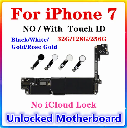 Для iphone 7 4 дюймов материнская плата Разблокирована без iCloud с сенсорным ID/без