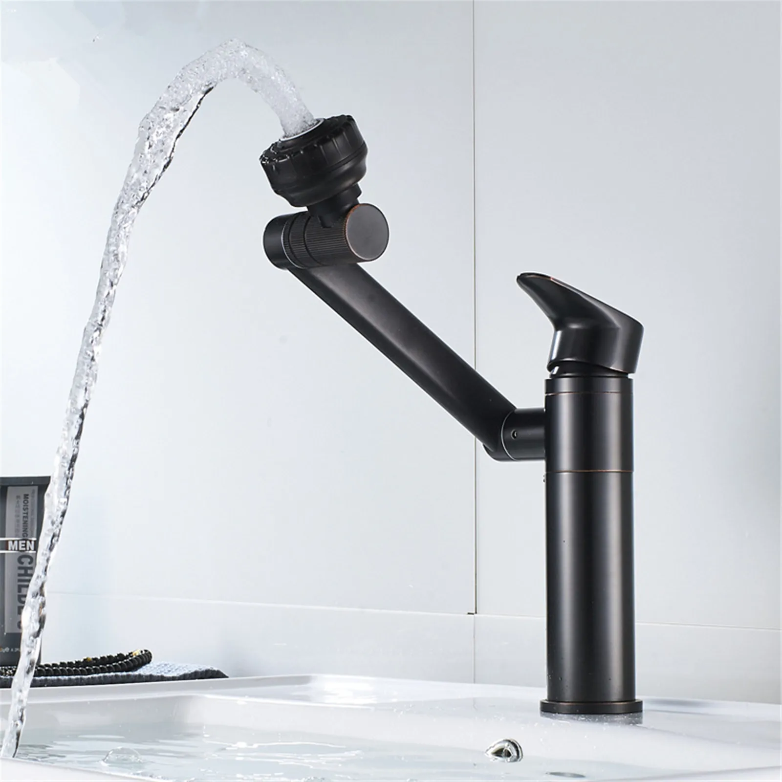 

Modern 360 Degree Rotating Single Hole Faucet Multifunctional Hot and Cold Water Faucet Basin Faucet for Bathroom Sink torneira