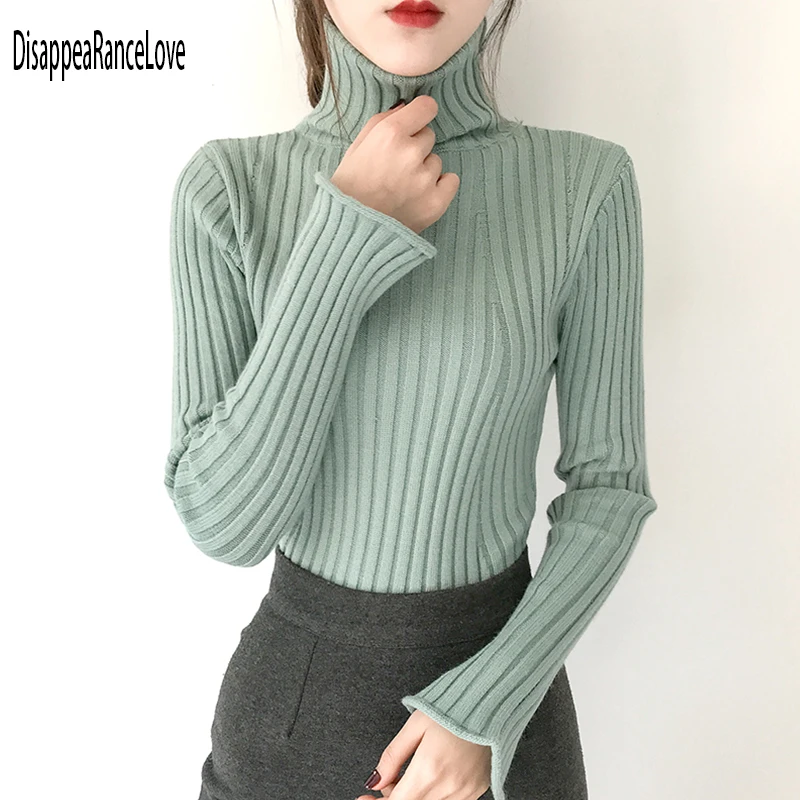 

2021 Fall Winter Women Pullovers Solid Turtleneck Sweater Wool Silk Luxury Knitted Sueter Top Tunic Jumper Pull Femme