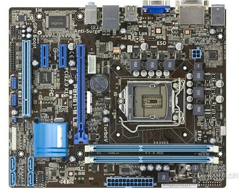 

P8H61-M LE original mainboard DDR3 LGA 1155 I3 I5 I7 32nm CPU 16GB USB2.0 H61 used desktop motherboard