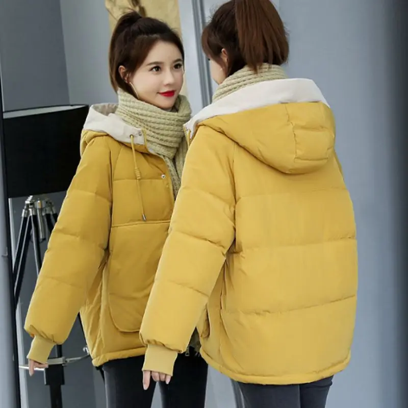 Для женщин Зимняя пуховая хлопковая куртка Новый стиль Модный с капюшоном теплое