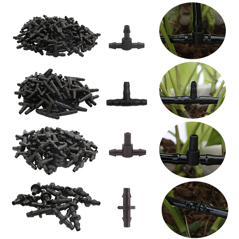 

Спринклер для полива, 1/4 дюйма, тройник с двойной зазубриной, соединитель для водопроводной трубы, фитинг для ремонта шланга 4/7 мм, для сада, ...