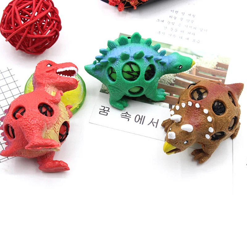 

Novelty Dinosaur Squishy Mesh Ball Grape Squeeze Relief Autism Toys Kids&Adult Anti-Stress Toys Stress Reliever Toys Adult Toy