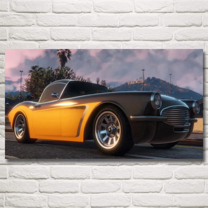 Foocome Grand Theft авто игра плакаты и принты искусство на стену шелковые картинки
