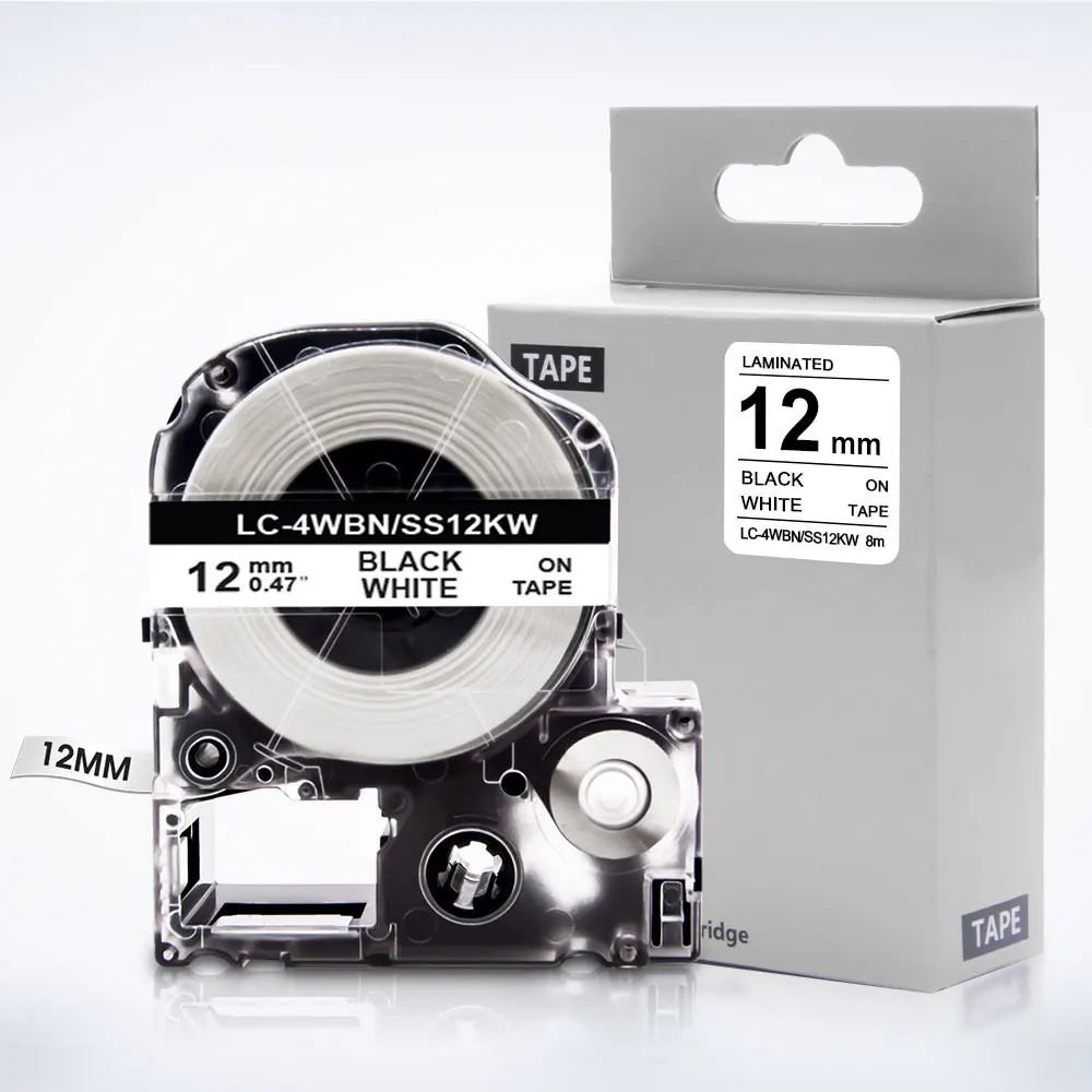 Запечатанных лент для SD12GW LC-4GWV белого зеленого цвета 12 мм ленты Epson LabelWorks LW-300 LW-300L