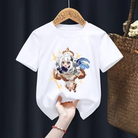 genshin impact funny boy girl t shirts kid children anime gift present little baby harajuku clothesdrop ship