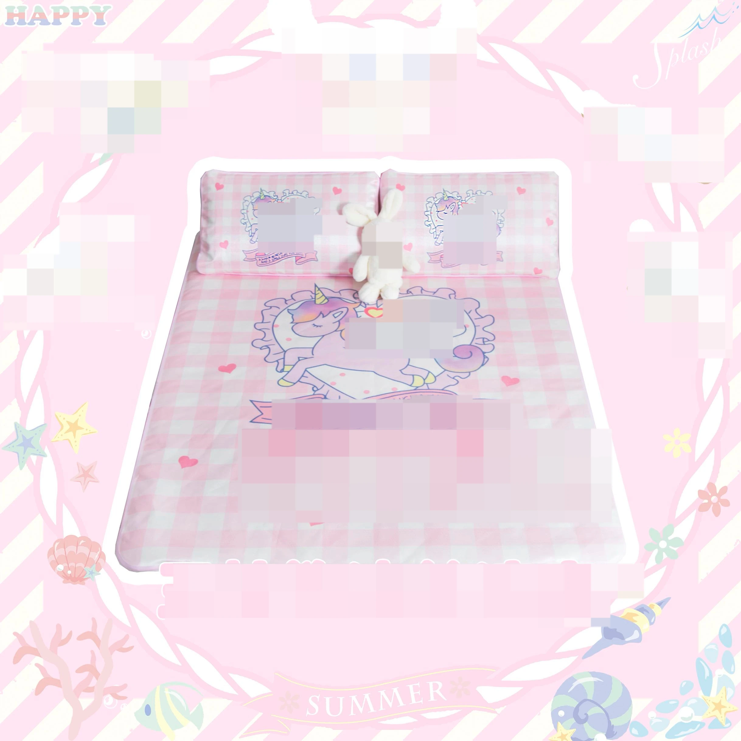 Pinkmoon зверей единорогов Мягкие плюшевые коврик складной простыни Стёганое одеяло