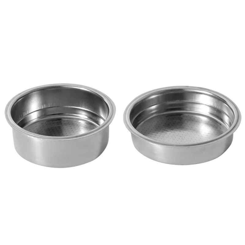 

2 Pack Stainless Steel Double Layer Powder Bowl Coffee Machine Handle Filter 51Mm Universal Accessories