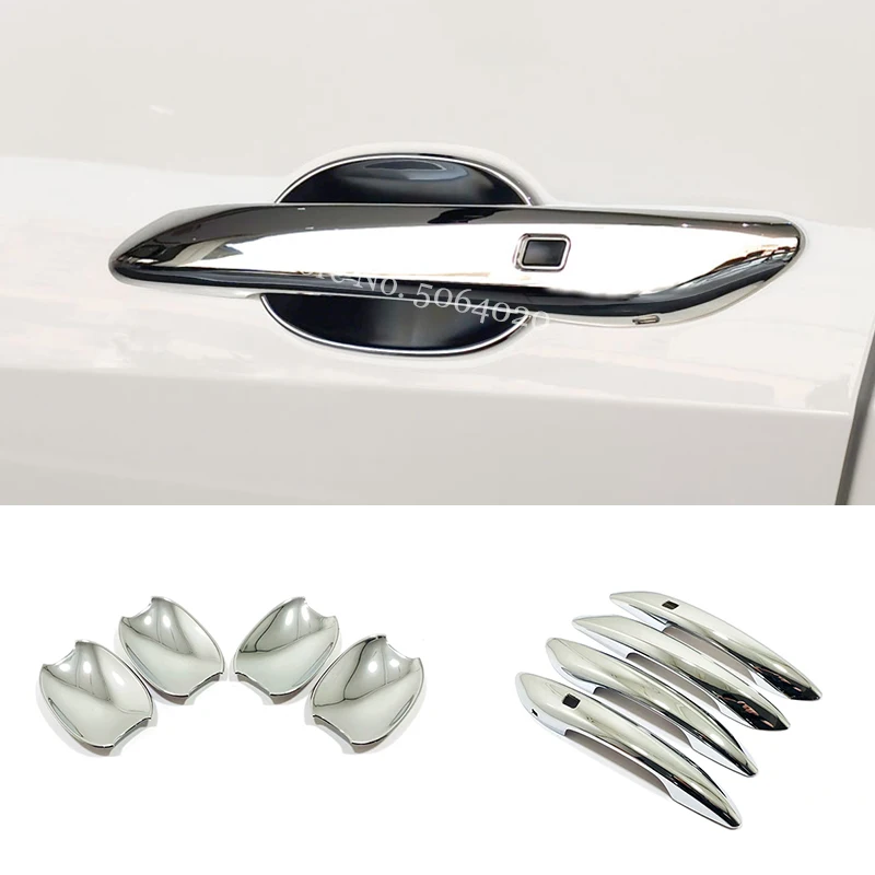 ABS хромированная защита двери автомобиля декоративная ручка накладка Стайлинг