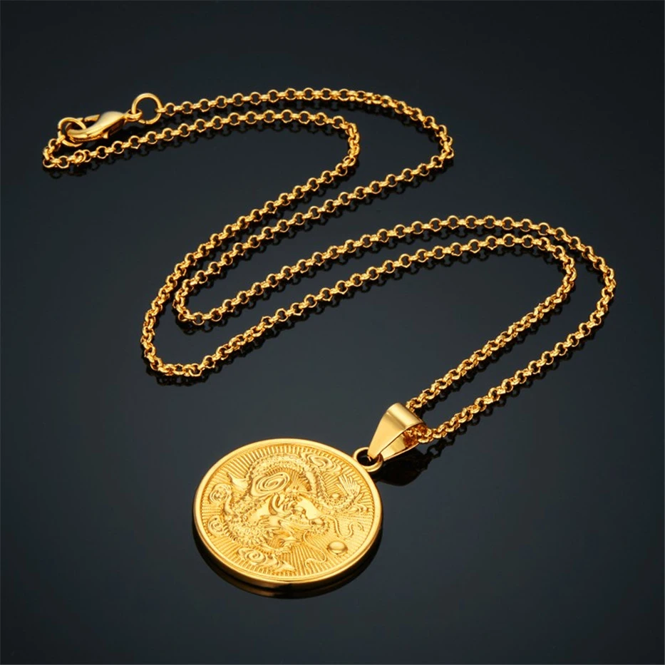 Цепочка с подвеской в виде дракона для мужчин ожерелье стиле хип хоп колье