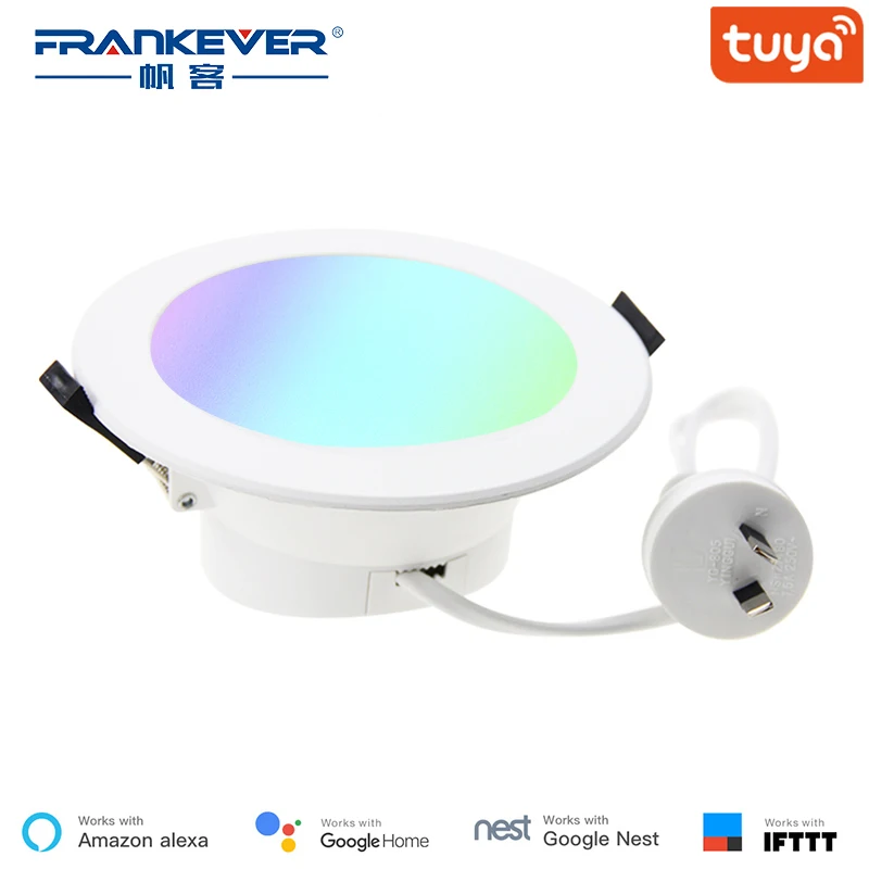 FrankEver akıllı Wifi Led Downlight 10W SAA sertifikalı avustralya için Tuya App karartma ses kontrolü Alexa ile çalışmak