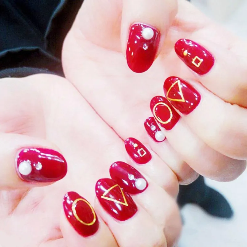 100 шт./коркор. Золотое сердце украшения для дизайна ногтей любовь полые 3d наклейки