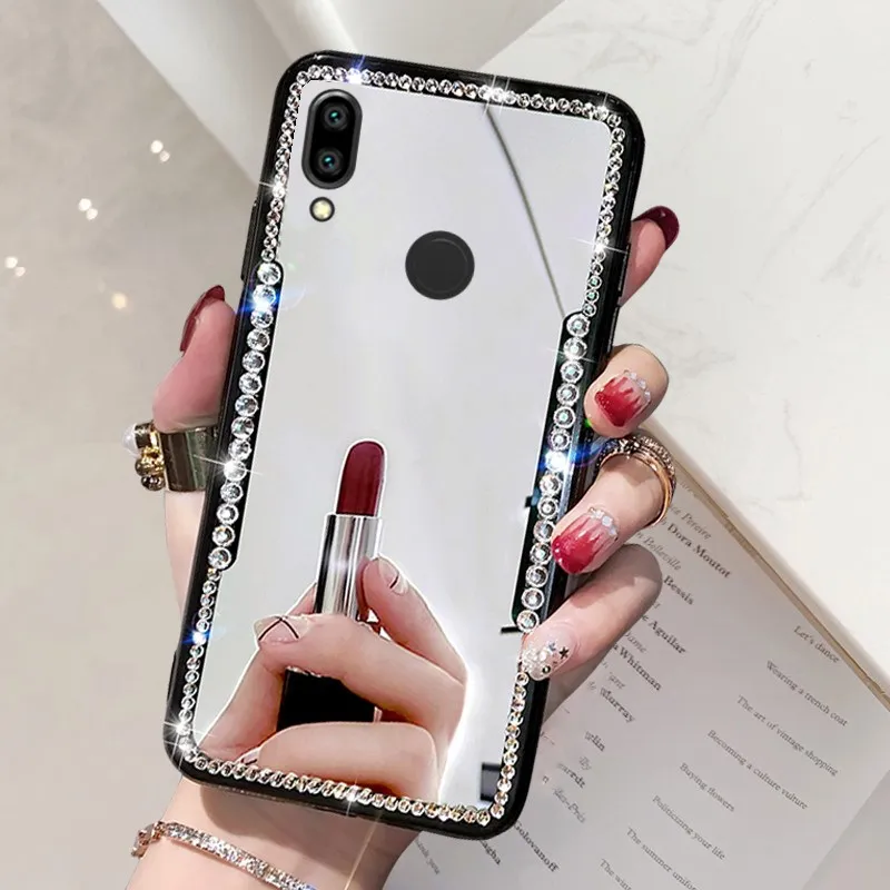 Зеркальный силиконовый чехол с кольцом для Xiaomi 10 10T Pro Poco X3 NFC Redmi Note 7A 8A 9A 9C 6 7 8 9