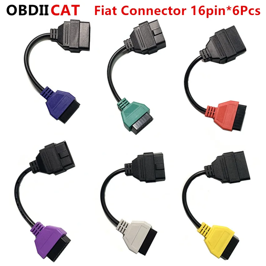 6 шт./компл. для адаптера Wi Fi Ecu Scan разъем 16pin OBD2 кабель OBD Al fa Ro meo три цвета (6